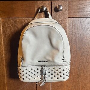 Michael Kors Gray Studded Backpack